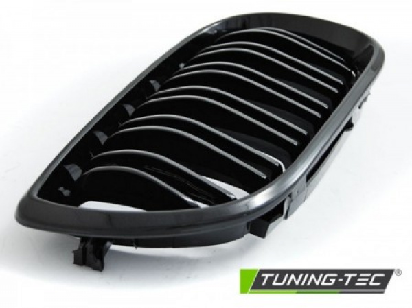 Upgrade Sportgrill Nieren für BMW 3er E46 LCI Limo/Touring 01-05 Hochglanz schwarz in Doppelsteg Design